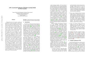 GPU-Accelerated Verification of Machine Learning Models for Power ...