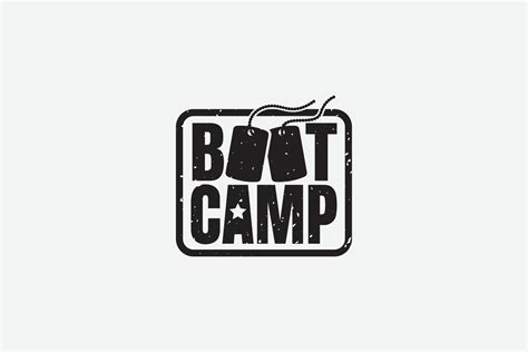 boot camp logo with a combination of gruunge boot camp lettering and ...