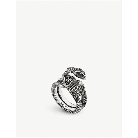 GUCCI GARDEN SNAKE STERLING SILVER RING. #gucci