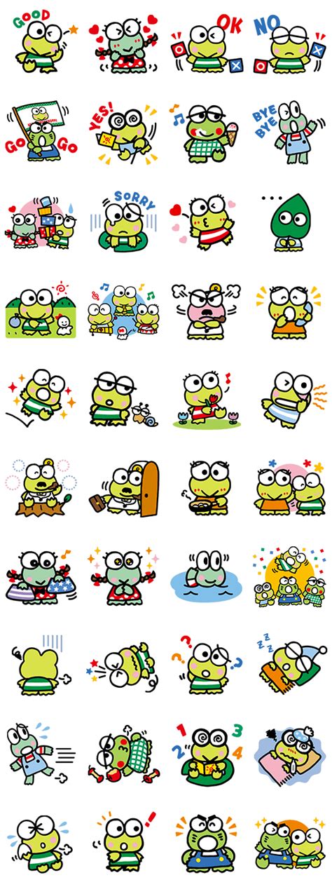 KEROKEROKEROPPI (Friends) - LINE Stickers | Line sticker, Kawaii ...