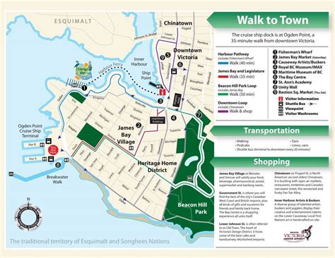 Victoria (Vancouver Island, BC Canada) cruise port map (printable) | Cruise port, Canada cruise ...