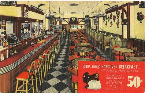 Lot - Antique / Vintage Postcard Interior Restaurant 1950s