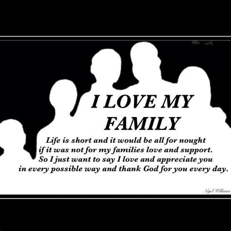 I Love My Family Sayings