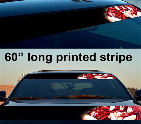 Buy 60" Sexy Hot Japan Anime Girl v3 Strip Printed Windshield Vinyl ...