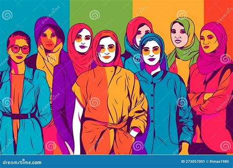 Group of People. AI Generated Illustration Stock Image - Image of ...