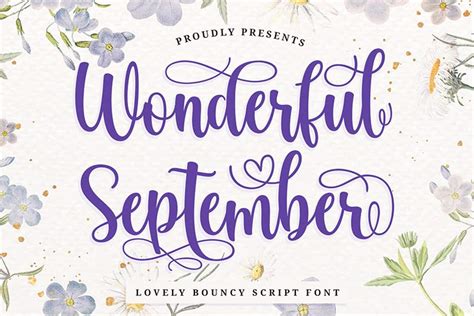 Wonderful September Font | Kotak Kuning Studio | FontSpace