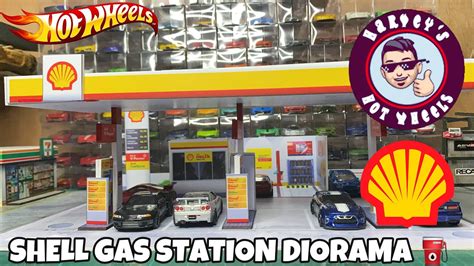 Shell Gasoline Station Diorama Assembly (1:64 scale) - YouTube