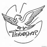 Thrasher Skateboard Logo Coloring Page 38873 30754 sketch template