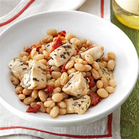 Tuscan Chicken and Beans Recipe | Taste of Home