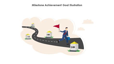 Milestone Achievement Goal Illustration PPT Sample