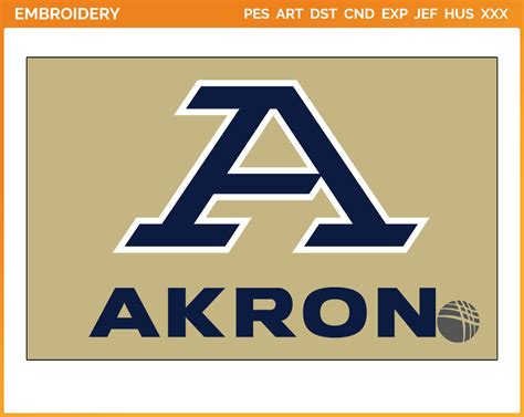 Akron Zips - Alt on Dark Logo (2022) - College Sports Embroidery Logo ...