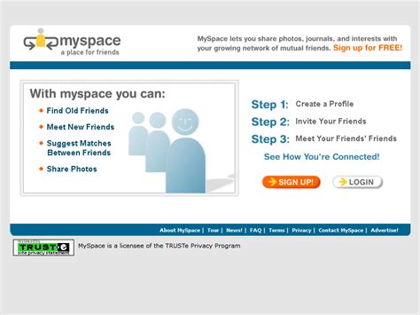 MySpace in 2003 | Web design, History design, Meeting new friends