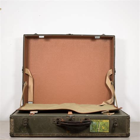 Vintage Suitcase with Original Travel Stickers, circa 1940-1950 at 1stDibs