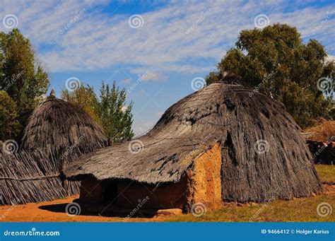 Rondavel (South Africa) stock photo. Image of roof, blue - 9466412