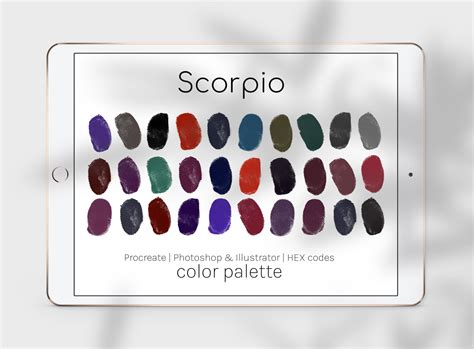 Scorpio Color Palette Graphic by thedigitaldoodle · Creative Fabrica