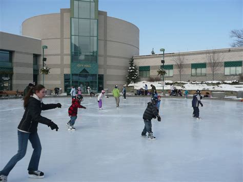 Skating to holiday music at Circle in the Square, City Hall, downtown Barrie | City hall ...