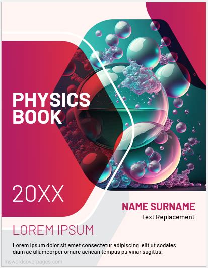 Physics Book Cover Pages Templates | Download Edit & Print