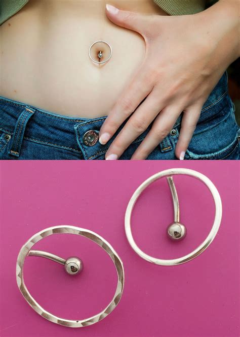 Top Down Circle Belly Button Ring - Etsy | Belly button piercing jewelry, Unique body piercings ...