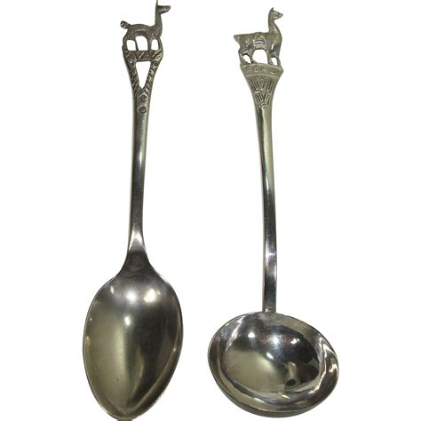 Two Sterling Peruvian Spoon and Ladle from silverbypatrick on Ruby Lane