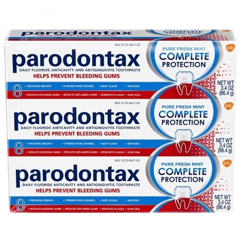 Parodontax Fluoride Anticavity & Antigingivitis Complete Protection ...