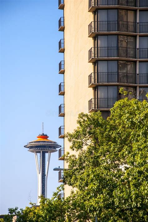 Cityscape from Top of the Space Needle in Seattle Washington USA Stock ...