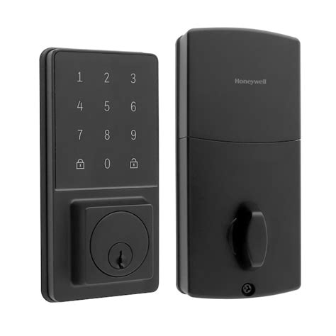 Honeywell Matte Black Electronic Deadbolt Touchscreen Keypad in the ...