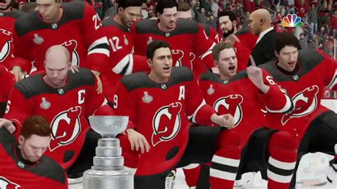 NHL 19 - New Jersey Devils Stanley Cup Celebration - YouTube