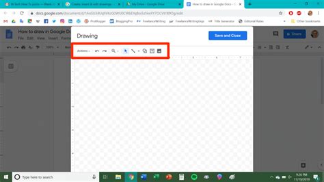 How to draw in Google Docs using the built-in 'Drawing' tool, to add ...