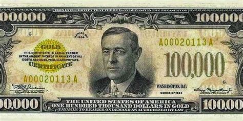 The History Of The $100,000 Bill - Business Insider