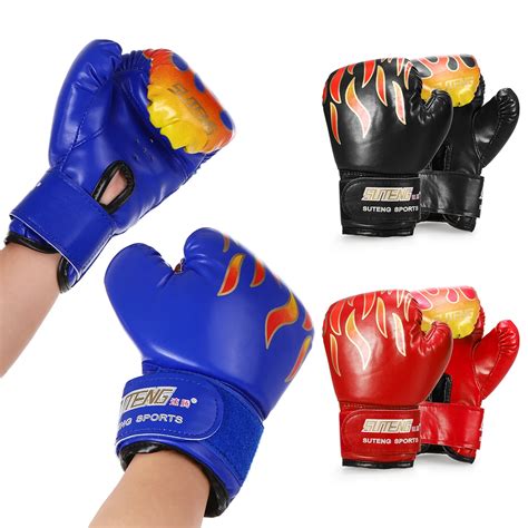 Breathable Child Boxing Gloves Safety Punch Training Leather Gloves for ...