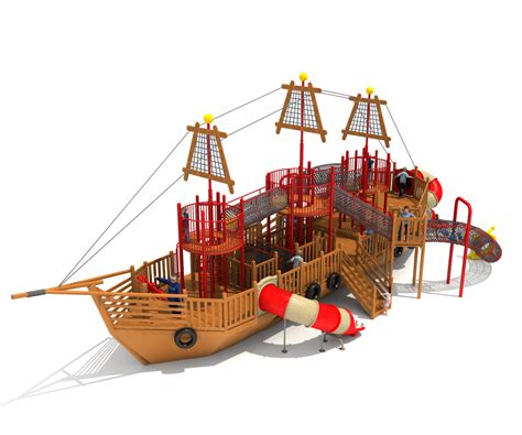 Wooden Pirate Ship Playground - Zhejiang Yiqun Amusement Equipment Co ...