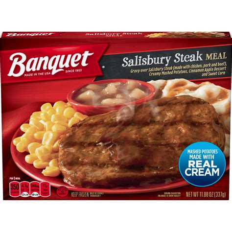 Banquet Classic Salisbury Steak Frozen Single Serve Meal 11.88 Ounce ...