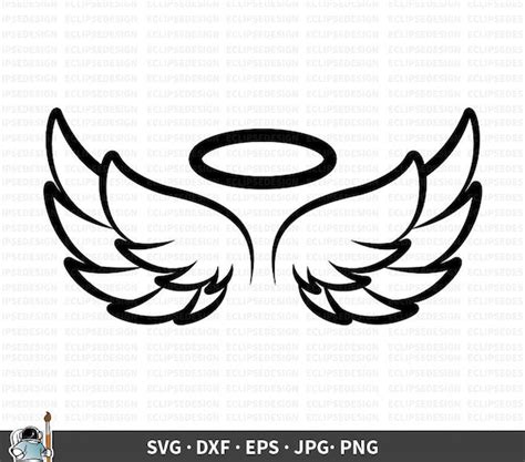 Angel Wings SVG Angel Wing Vector Angel svg Halo svg Angel | Etsy