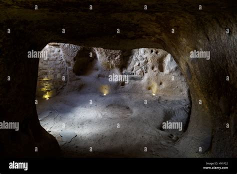 Inside view of Uchisar Castle which is the highest building of Cappadocia area Stock Photo - Alamy