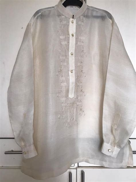 BARONG FOR ADULT - LIKE NEW - PINA BARONG CAMISA DE CHINO, Men's Fashion, Tops & Sets, Formal ...