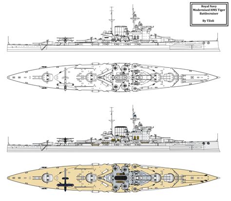 HMS Tiger Modernisation ala Warspite by Tzoli on DeviantArt