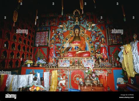 Inside a Tibetan temple, China Stock Photo: 6795109 - Alamy