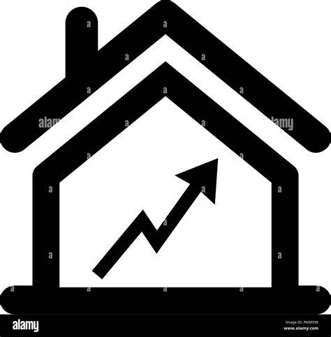 Real estate house graph icon vector black Stock Vector Image & Art - Alamy