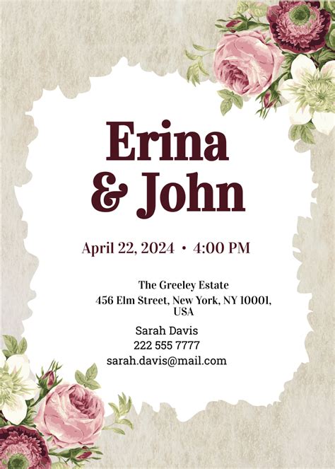 Free Engagement Invitation Template - Edit Online & Download | Template.net