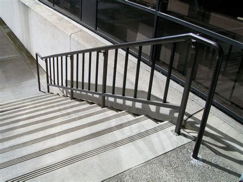 366- stair handrail, ornamental iron, commercial | Outdoor Fence