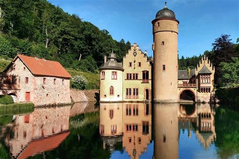 Das Wasserschloss Mespelbrunn im Spessart (Deutschland)