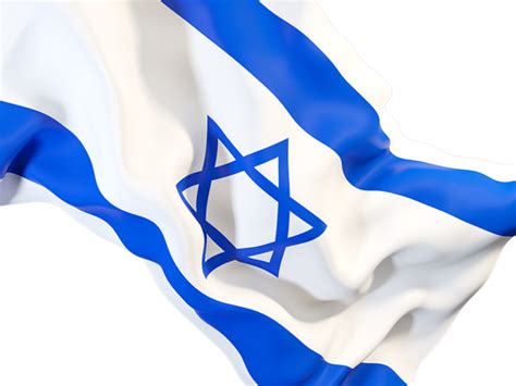 Waving flag closeup. Illustration of flag of Israel