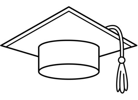 Graduation Cap coloring page | Free Printable Coloring Pages