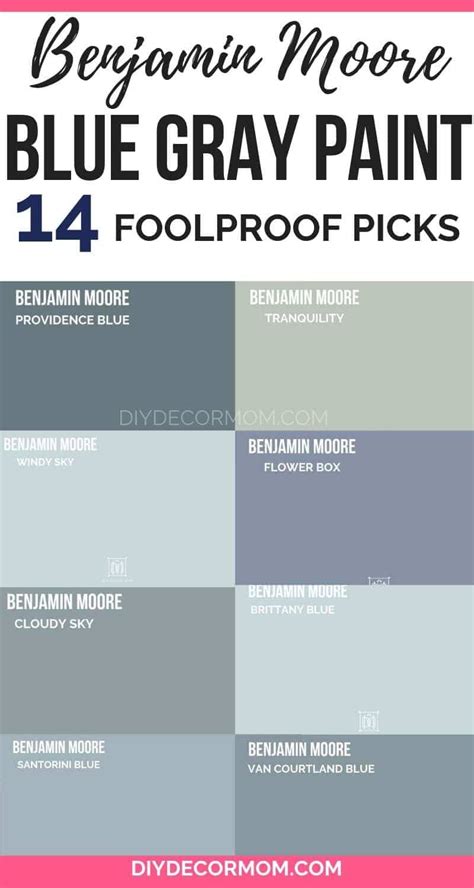 Blue Gray Paint: 25+ Best Colors from Sherwin-Williams and Benjamin Moore - DIY Decor Mom 2020