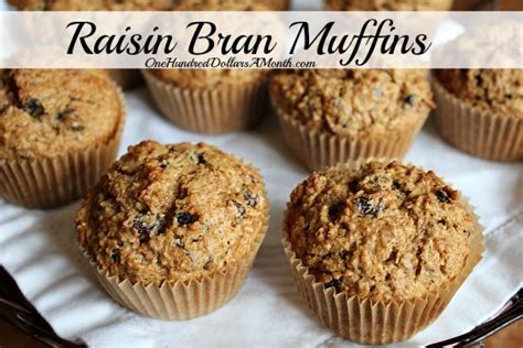 Raisin Bran Muffins - One Hundred Dollars a Month