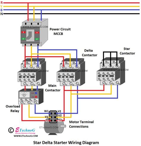 Star Delta Starter Wiring Connection Diagram