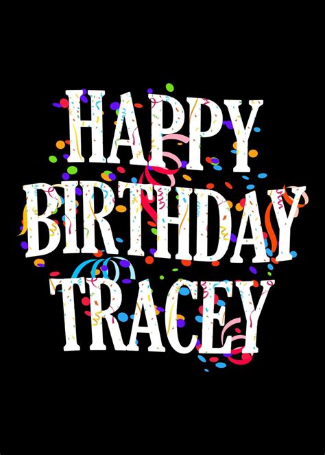 'Happy Birthday Tracey' Poster, picture, metal print, paint by royalsigns | Displate