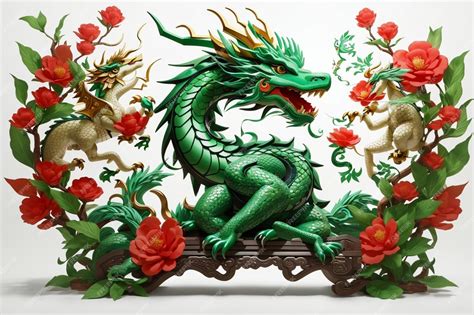 Premium AI Image | Festive Dragon Symbolizing Power and Success in 2024