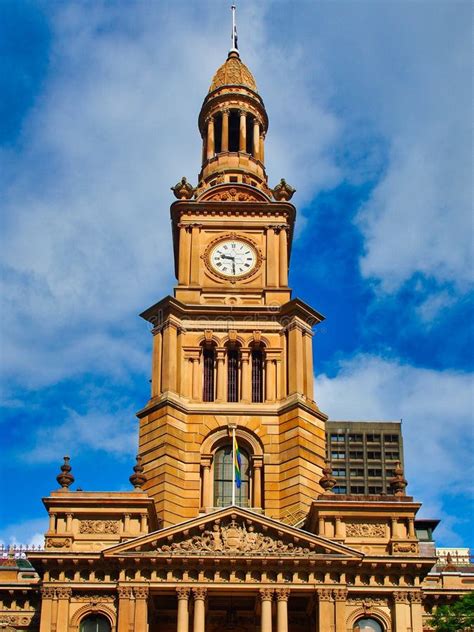 Sydney Town Hall Clock Tower Stock Image - Image of clock, architecture ...