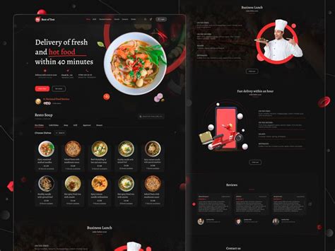 Best of Test Restaurant Website Template Design | Food web design ...